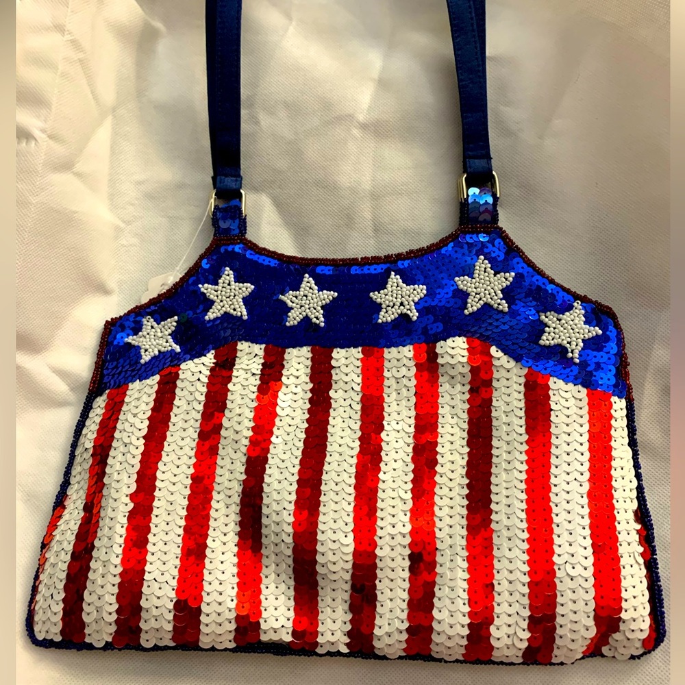COPY - 4th of July summer America 🇺🇸 flag purse sequin handbag independence day…
